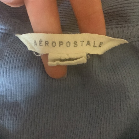 M, Aeropostale blue collared tshirt. - Picture 3 of 5